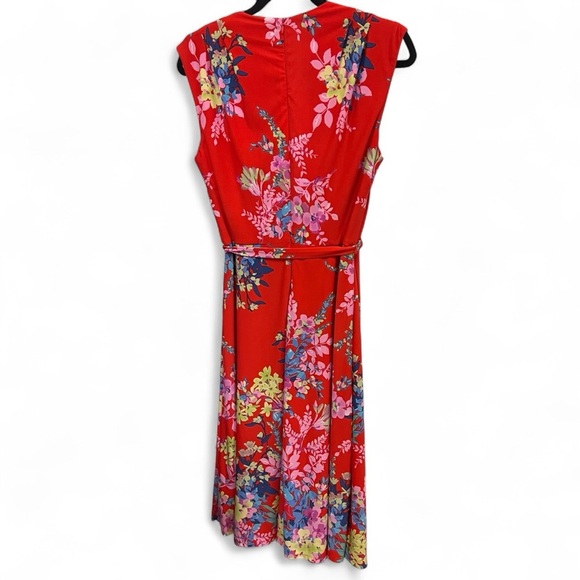 Julia Jordan faux wrap floral midi dress with belt size 8 - Picture 2 of 14